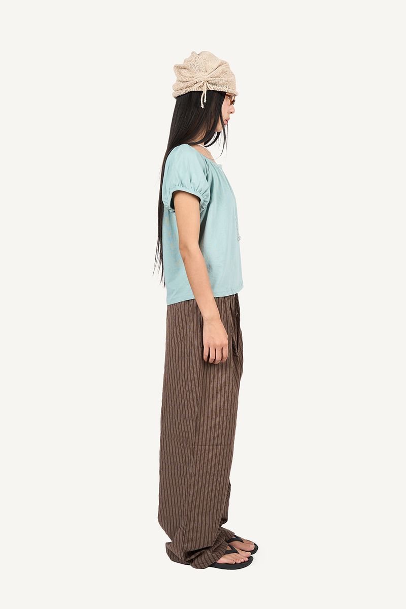 Shirred puff T-shirt