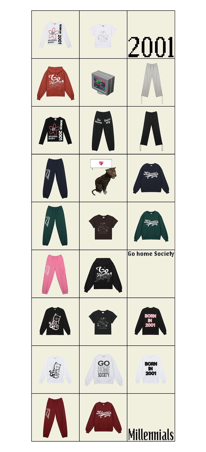 BANDING LONG PANTS - BLACK