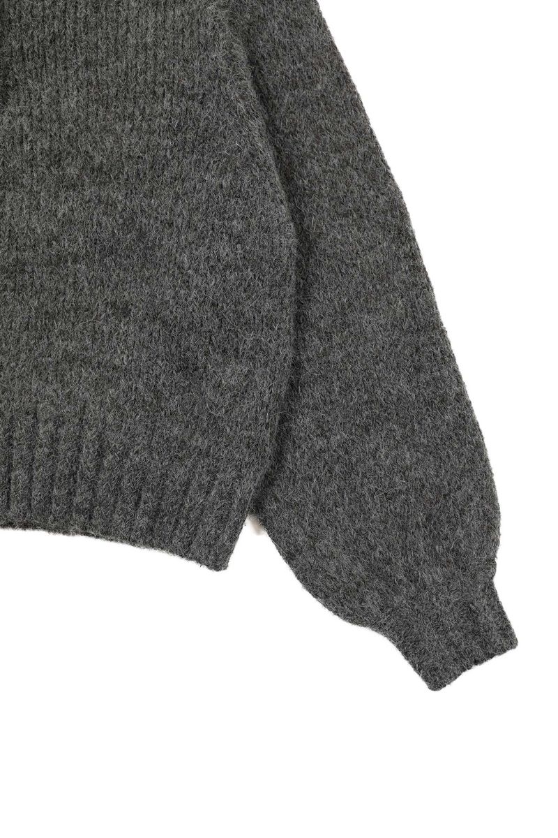 Anna Wool Collar Knit [Gray]