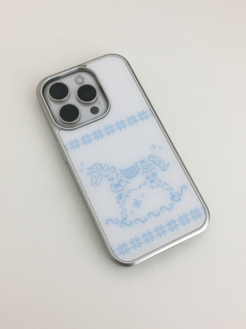 blue horse case (silver glass)