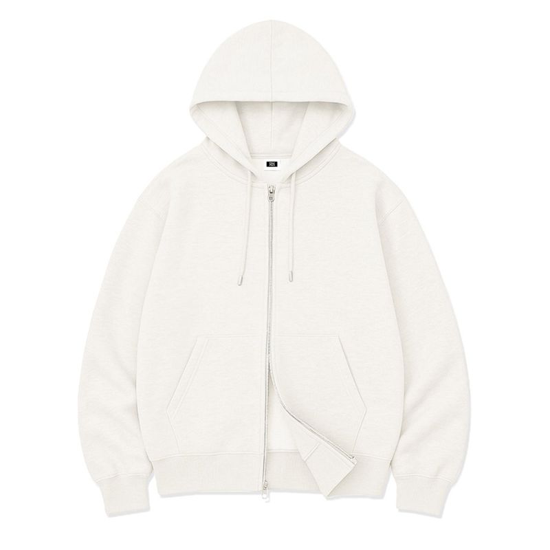 [Unisex] BASIC LINE OVER FIT 2-WAY ZIP-UP (4color)