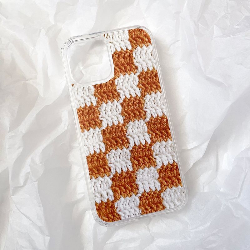 CHECKERBOARD HARD JELL CASE_YELLOW