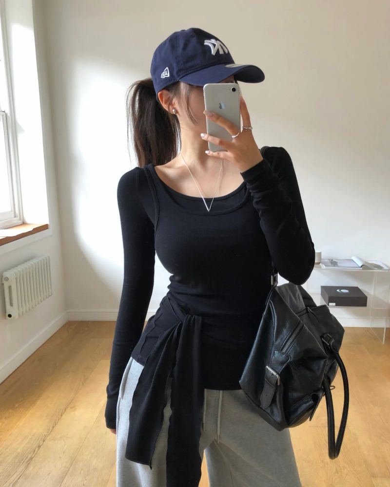 [ORIGINAL] Shara Double Pocket Leather Tote Bag