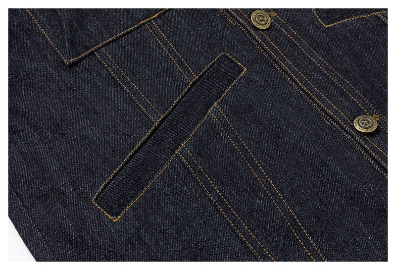 Raw Denim Fitted Work Jacket