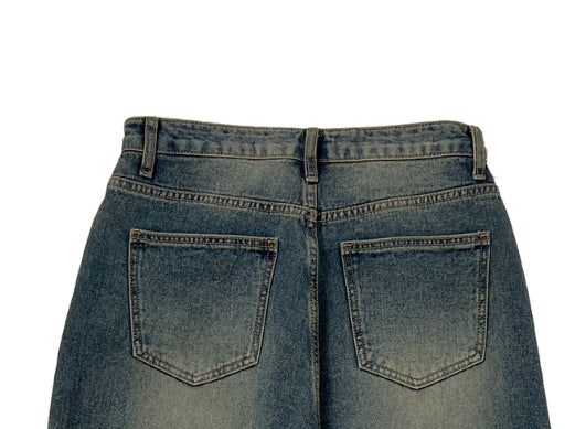 Thyssen Washing Denim Wide Pants