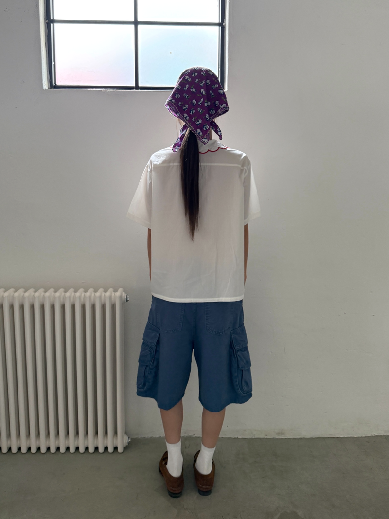 color dyeing bermuda pants