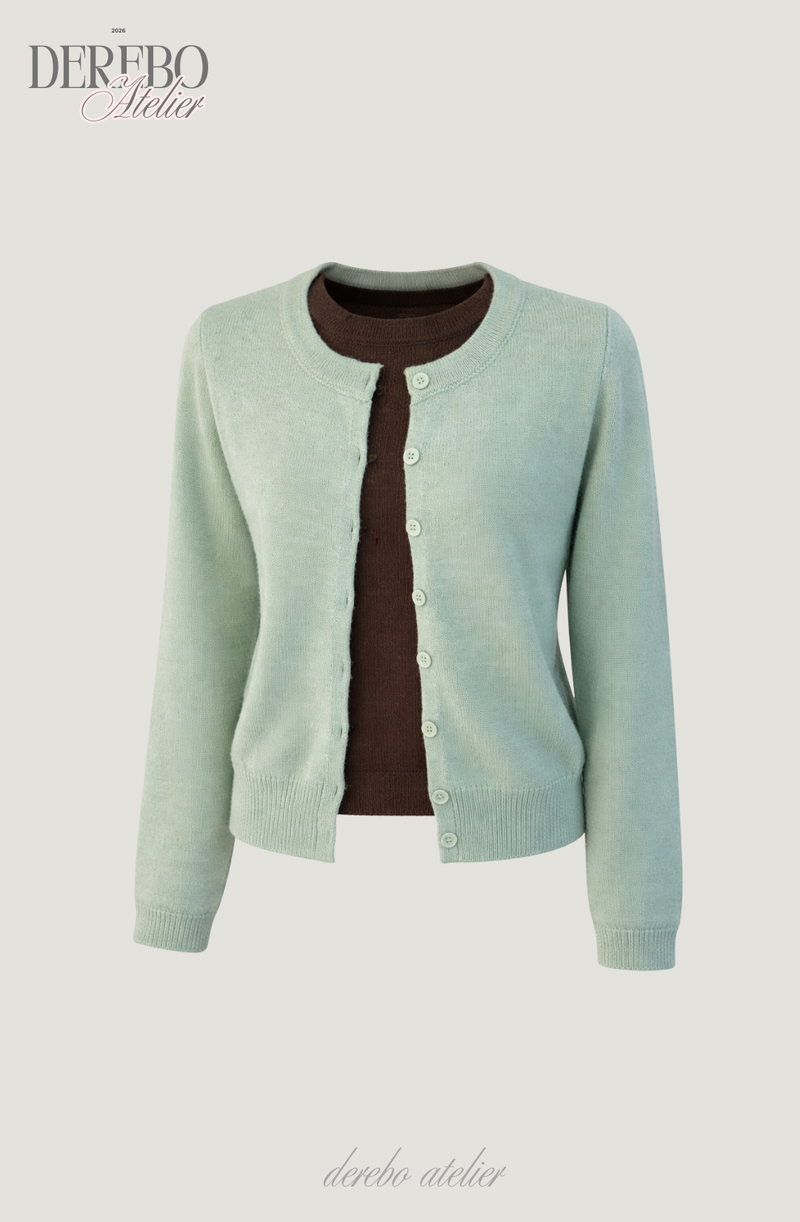 Mint Brown Layered Cardigan