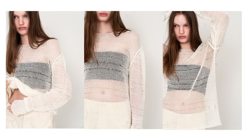 PULLOVER NET KNIT (WHITE)