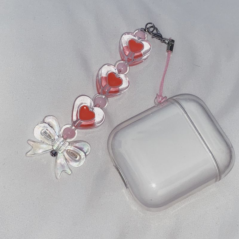 MADE coral ribbon Keyring