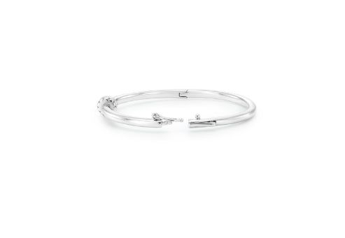 26SS★ [Premium Plating] H-Link AB(W) Single-Line Pave Bangle