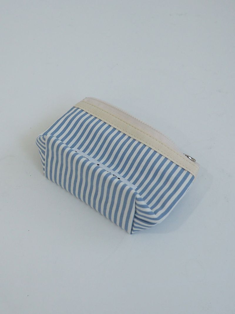lss basic pouch (S size) _ stripe blue