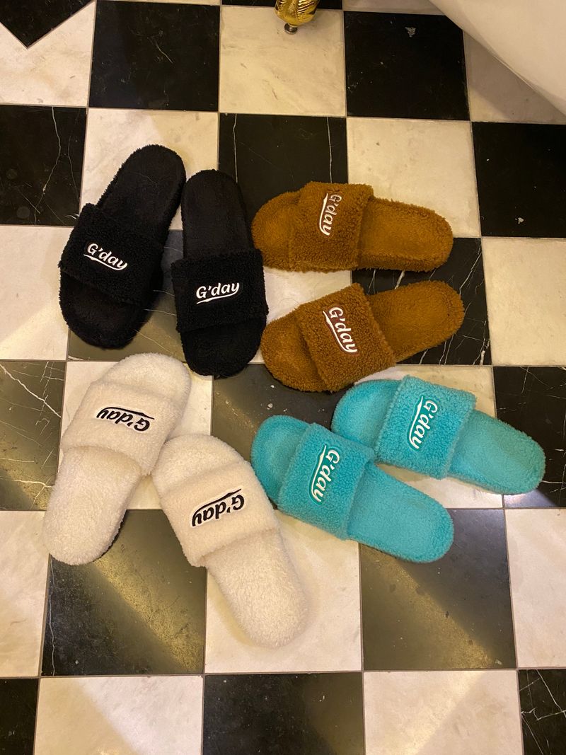 G'day furry sandals (brown)