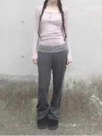 lace banding pants