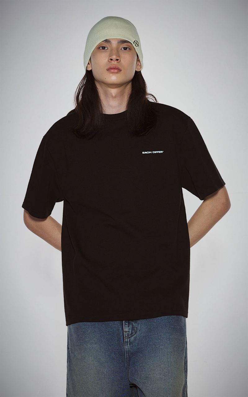 BLUR HEART T-SHIRTS_BLACK