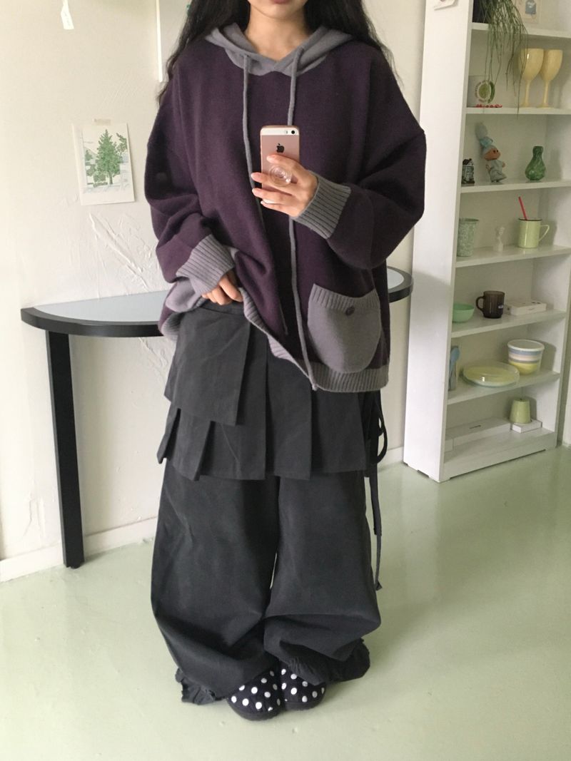 frill wrap skirt pants