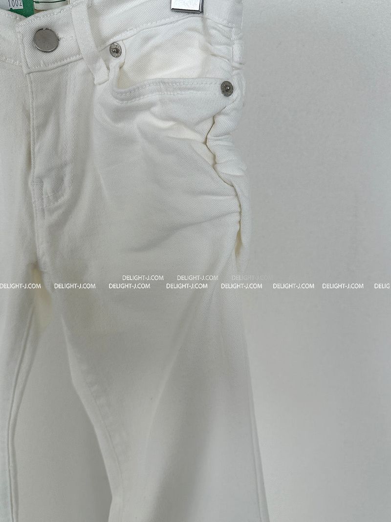 Pelvic Shirring Low-rise Bootcut Pants