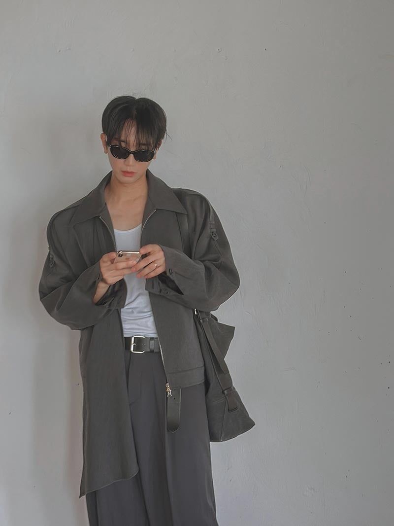 ASCLO Scarf Trench Jacket (2color)