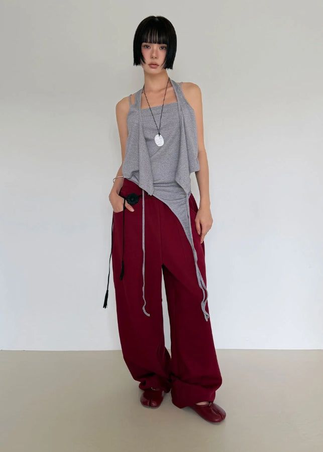 (2-way) WRAP HALTER SLEEVELESS