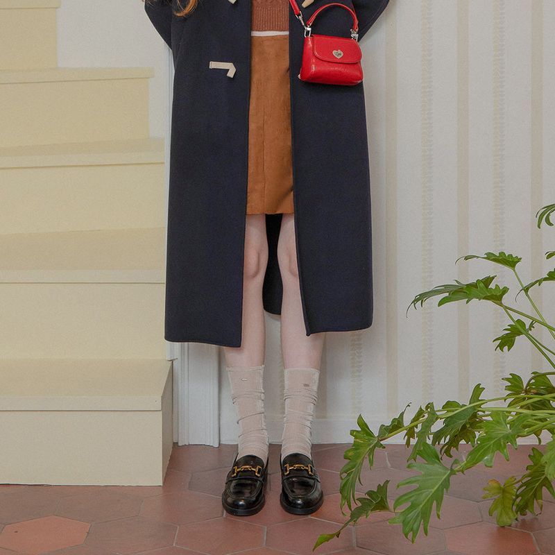 VELVET MIDDLE SOCKS (BEIGE)
