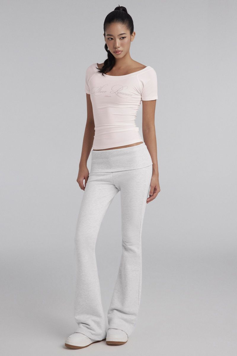 Sheer Romance Printed Top, Pink