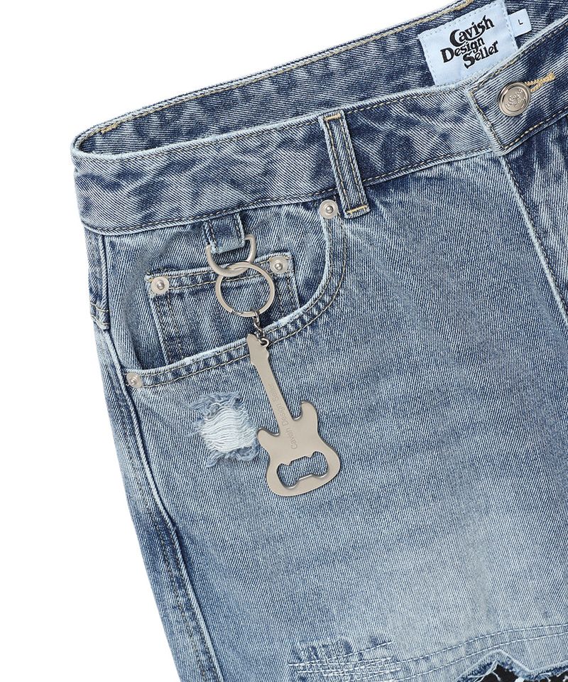 DAMAGED STAR DENIM PANTS BLUE(CV2ESUD110A)