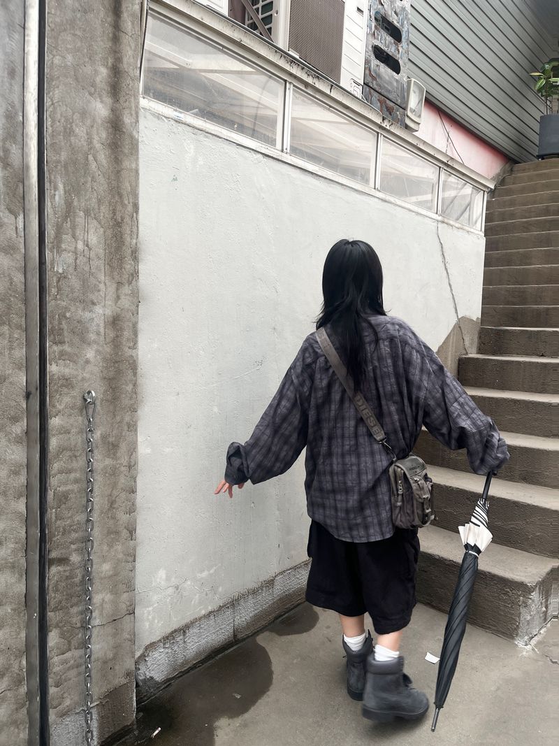 Oa Rinkle Checkered Long Sleeve Shirt