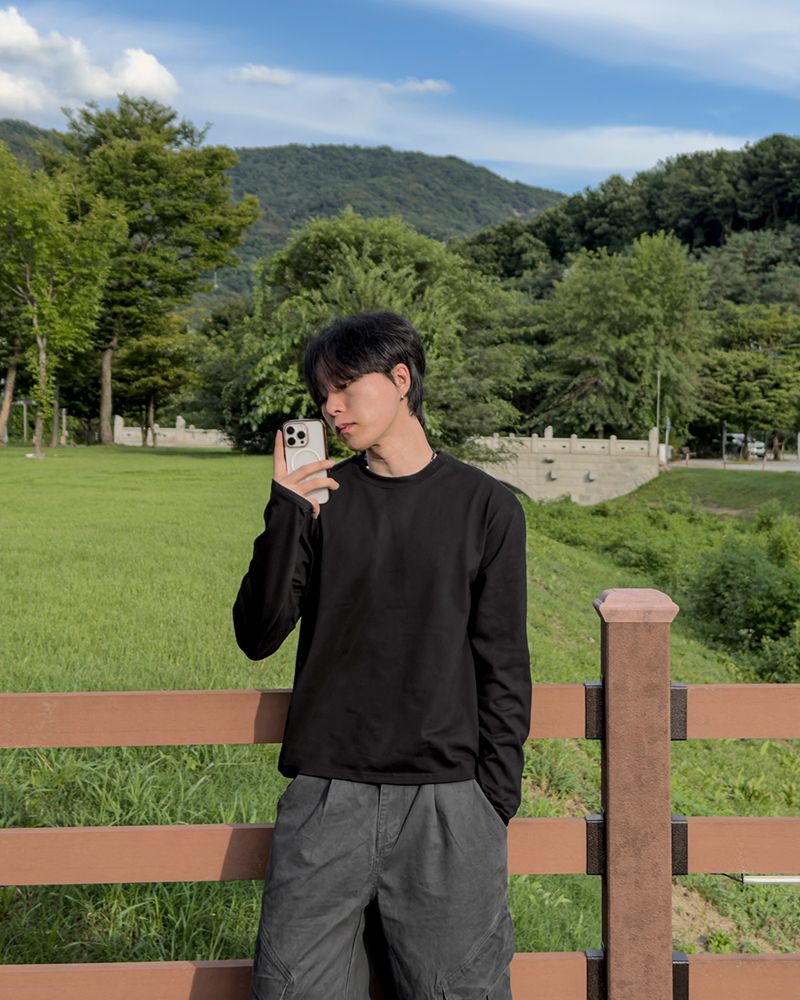 Pre Supima Cropped Long Sleeve