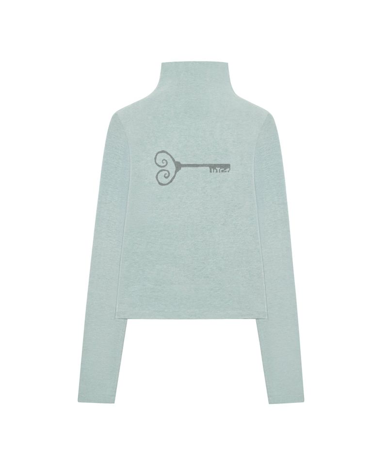 MIRE KEY WOOL HIGH NECK T MINT