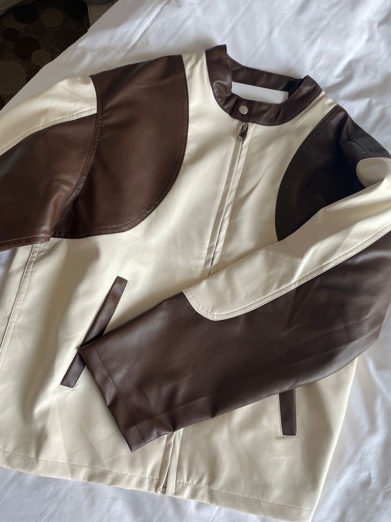Rock chic motor leather jacket