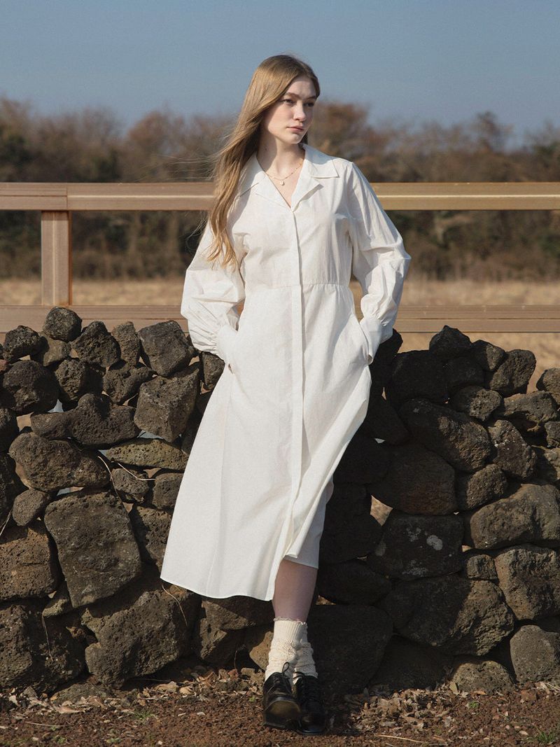 LORA cotton shirt dress