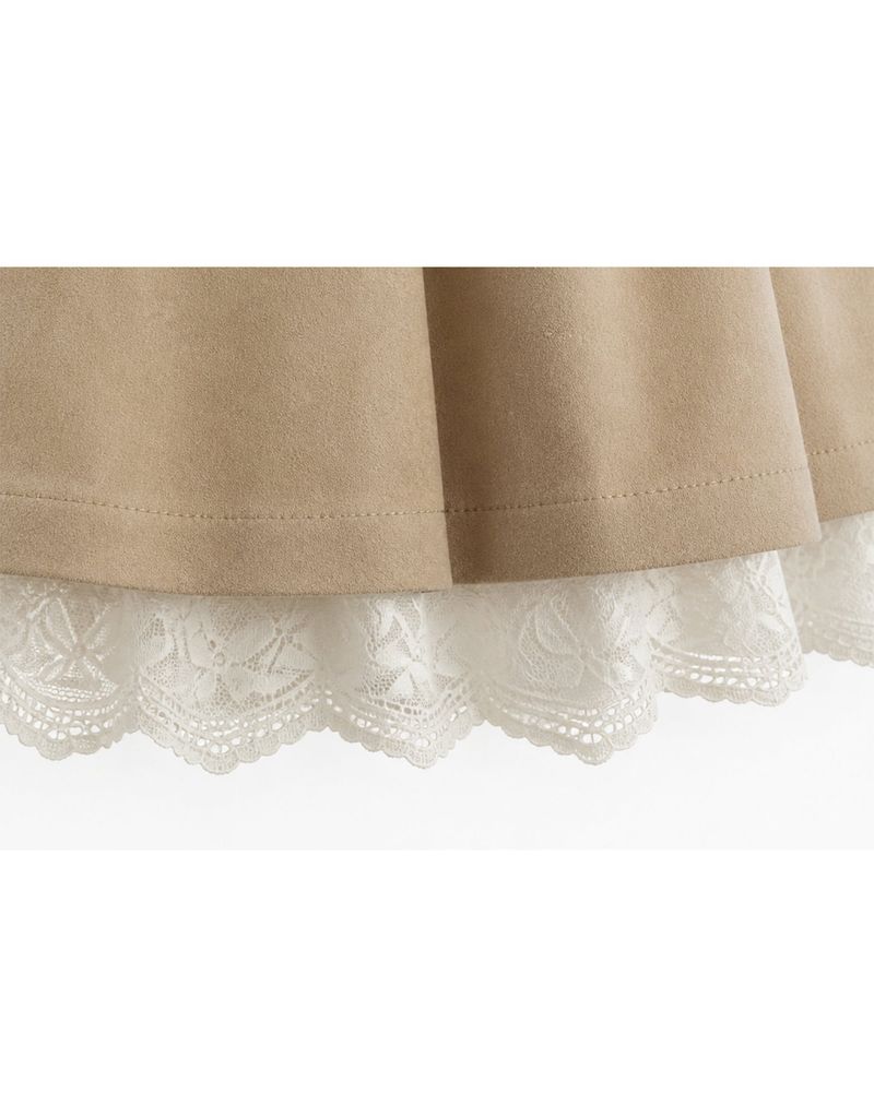 [PRE- FALL] Léa Lace Layered Pleated Mini Skirt Black