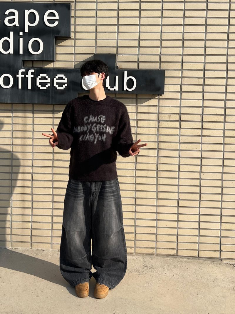 Low Snap Balloon Denim Pants (2 Colors)