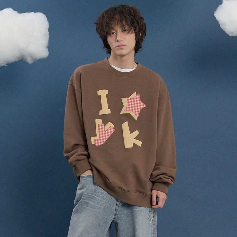 YK Check Applique Sweatshirt