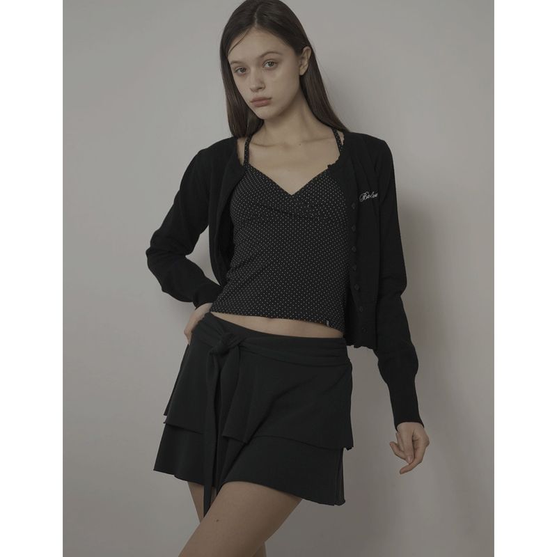 DOT CAMISOLE-BLACK