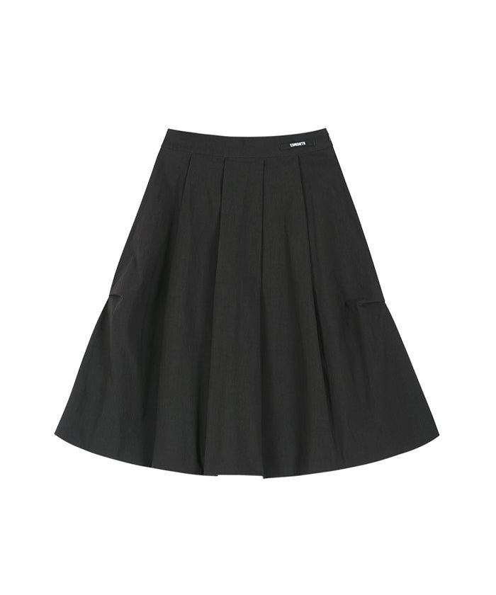 Balloon Midi Skirt (CHARCOAL)
