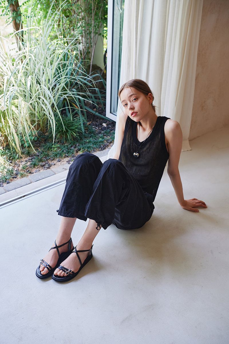 WINNIE DOUBLE BUCKLE SANDALS_3COLORS