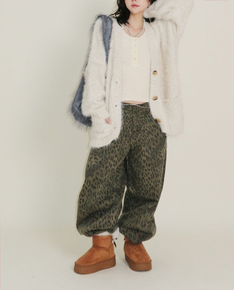 Featheryan Rouge Long Angora Cardigan