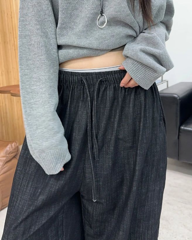 Ed Linen Wide Banding Denim