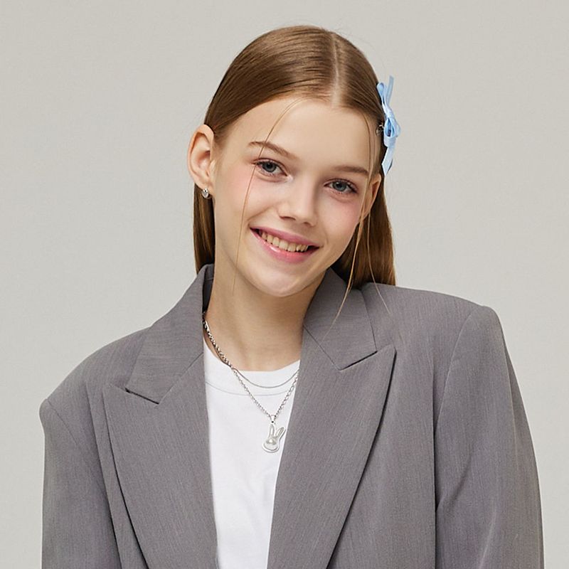 [SET] Logo Ribbon Clip Hair Pin