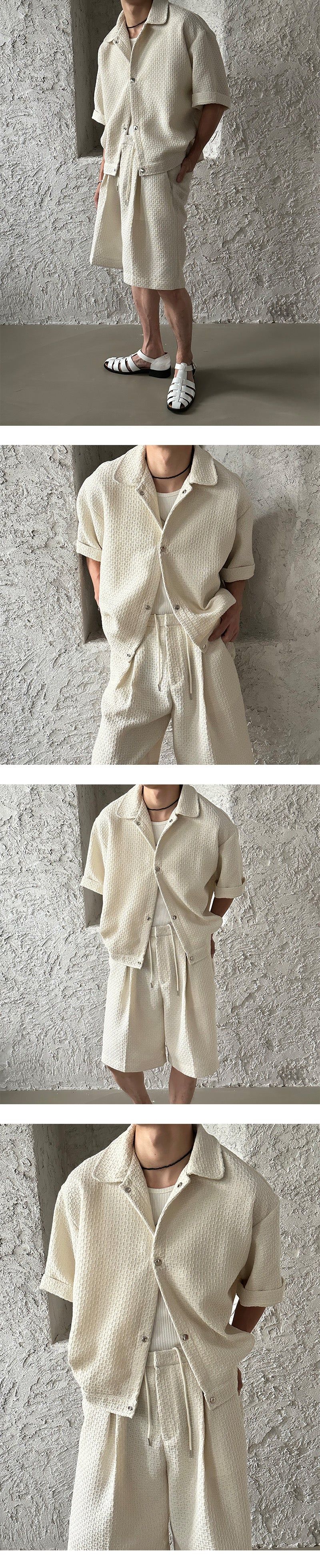 [SET UP] Tweed crop half jacket (3color)