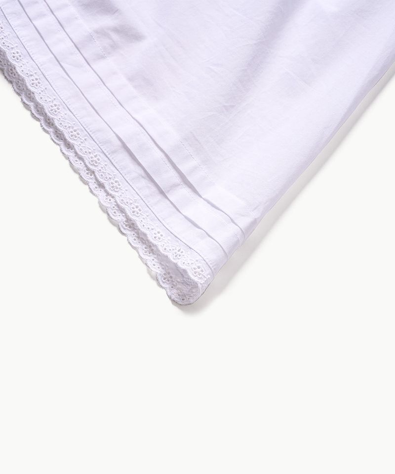 Shirring Sleeveless Dress - White