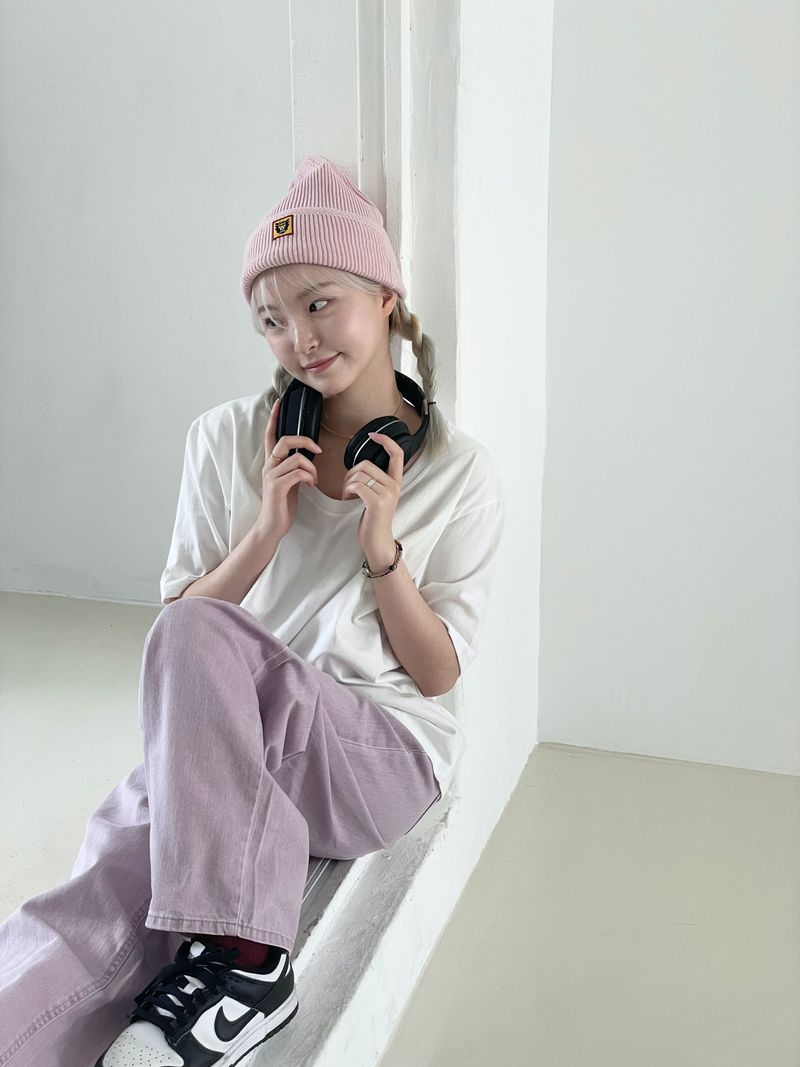Saffron semi-wide pants