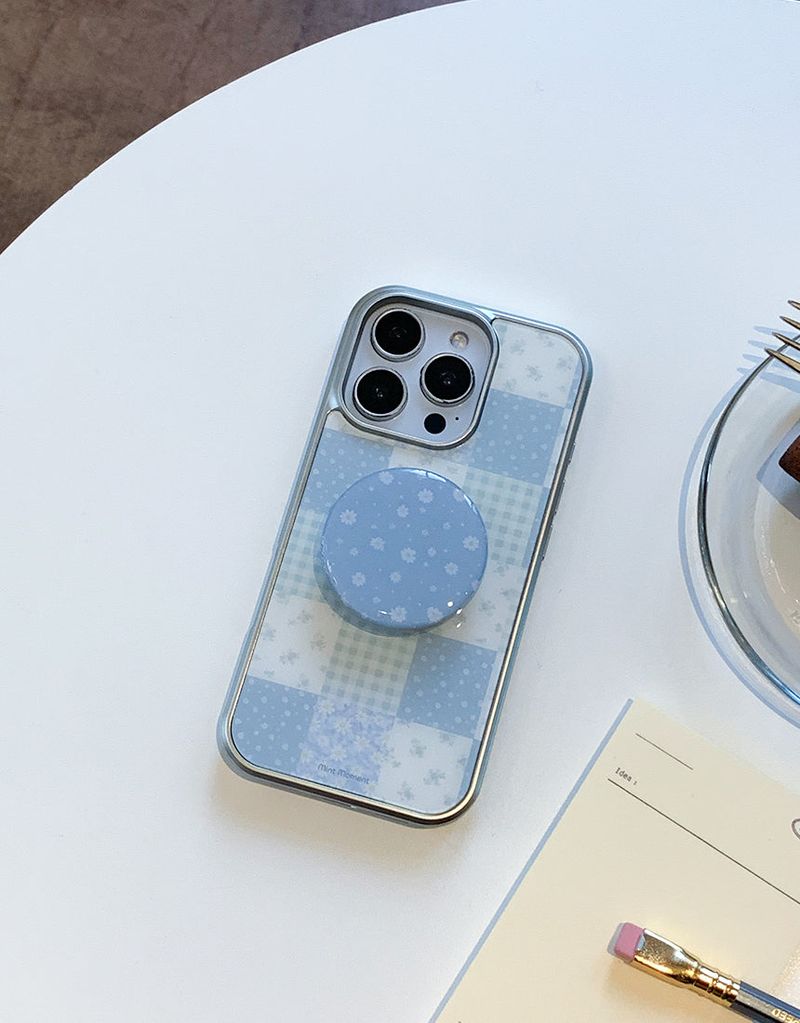 [MADE] ブルーパッチ エポキシ MagSafe対応 スマホグリップ