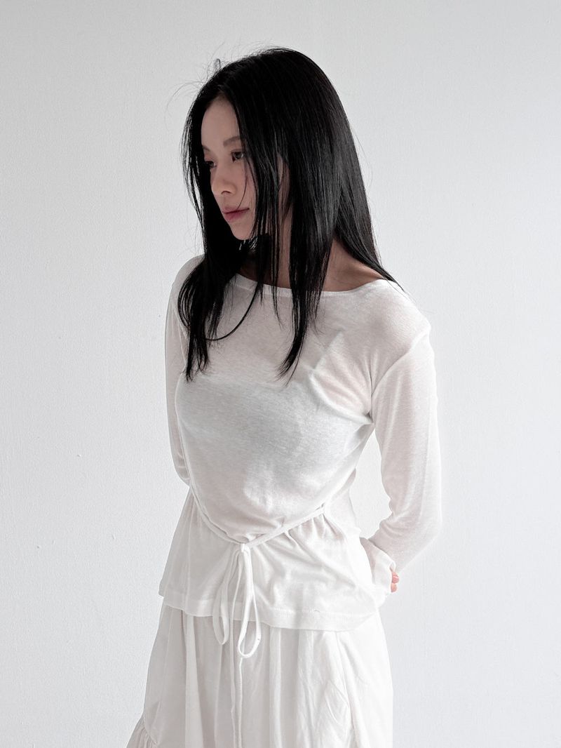  SOFT BOATNECK STRAP TEE