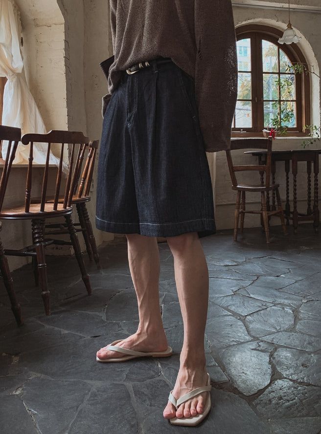 2PLAN（ツープラン）の「Pao Back Elastic Bermuda Denim Pants（Pants）」