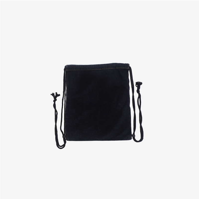 LINE denim string backpack