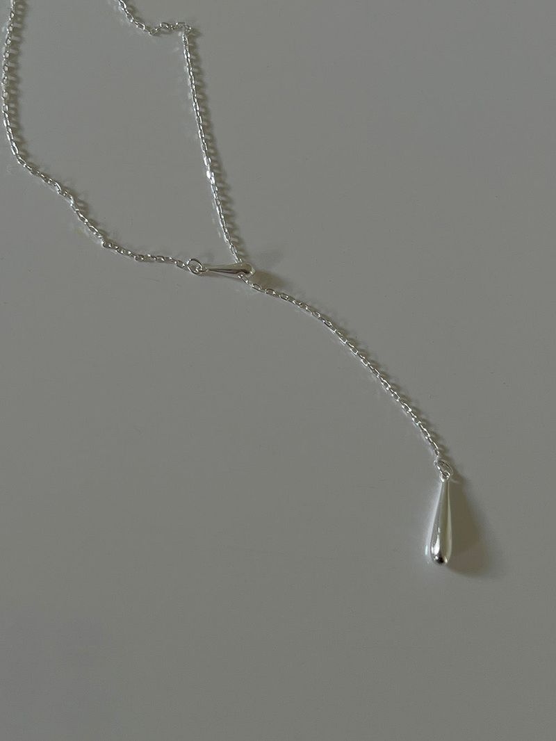 [92.5 silver] Tear drop necklace