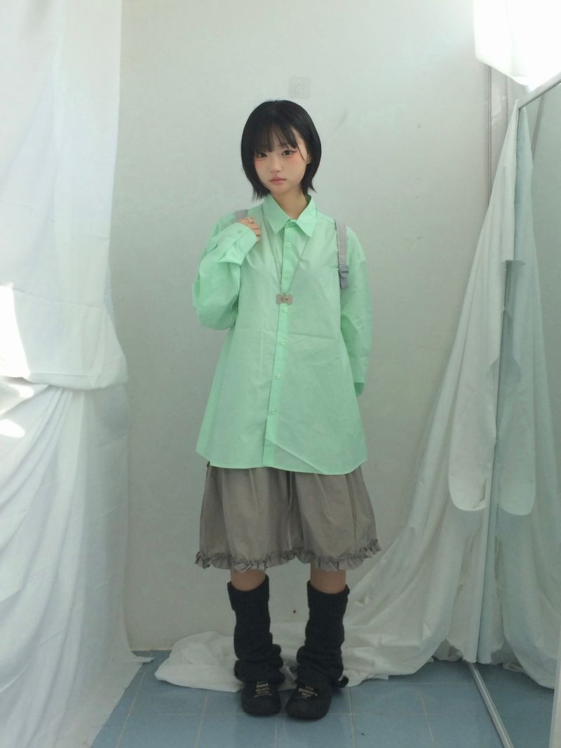 light cotton oversized shirt
