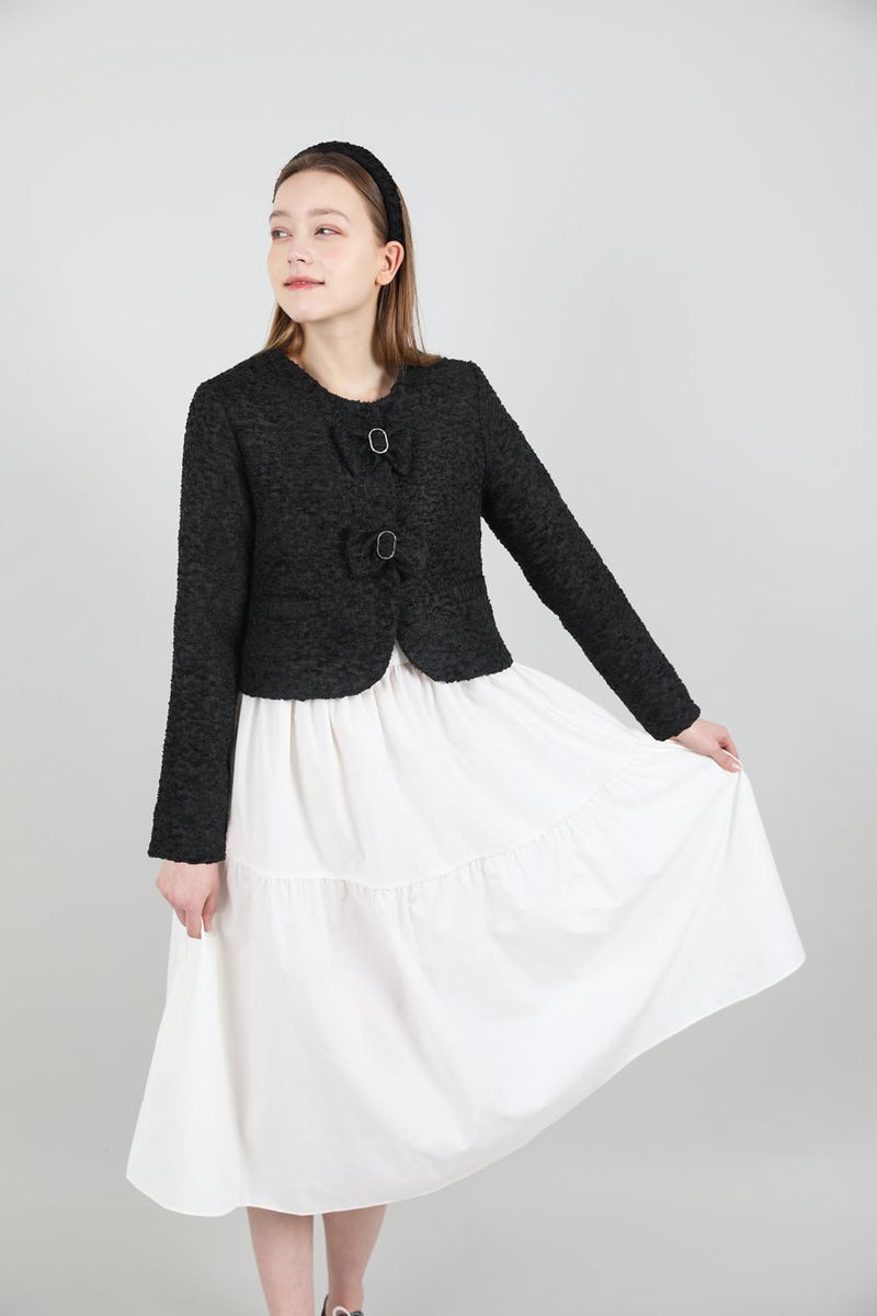 Tweed Ribbon Jacket Black