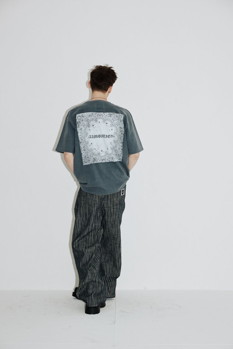 Vintage Paisley T-shirts (Ashed-blue)